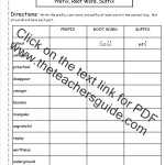 Second Grade Prefixes Worksheets Intended For Prefixes And Suffixes Worksheet