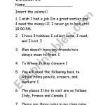 Semicolon And Colon Worksheet For Semicolon And Colon Worksheet