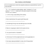 Sentences Worksheets | Run On Sentences Worksheets with Run On Sentence Worksheet Pdf