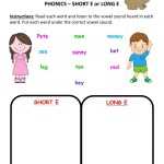 Short And Long Vowel Worksheet Intended For Short And Long Vowel Worksheet