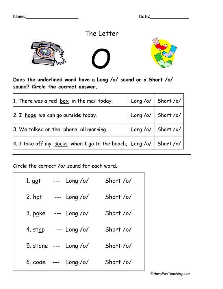 Short Vowel O And Long Vowel O Worksheet | Have Fun Teaching inside Short And Long Vowel Worksheet