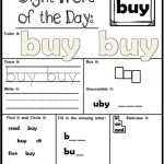Sight Word Of The Day – Dolch Second Grade List – Made By Teachers For 2Nd Grade Sight Words Worksheet