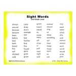 Sight Words 2Nd Grade Printable | Sight Words List For 2Nd Graders With Regard To 2nd Grade Sight Words Worksheet