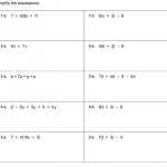 Simplifying Expressions Worksheets 7Th Grade regarding Simplifying Algebraic Expressions Worksheet