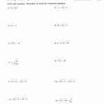 Simplifying Radical Expressions Worksheet — Db Excel With Simplifying Radicals Worksheet Pdf