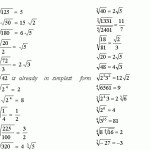 Simplifying Radicals – High School Mathematics – Kwiznet Math/Science Regarding Simplifying Radicals Practice Worksheet