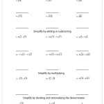 Simplifying Radicals Worksheets – Math Monks Within Simplifying Radicals Worksheet 1 Answers