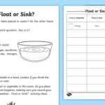 Sink Or Float? #3 Worksheets | 99Worksheets within Sink Or Float Worksheet