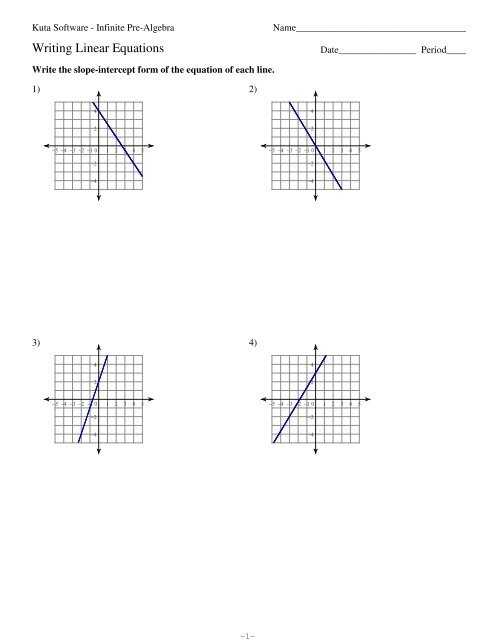 Slope Worksheet Kuta throughout Graphing Slope Intercept Form Worksheet