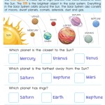 Solar System Worksheets Pdf Grade 3 - Worksheets For Kids pertaining to Solar System Worksheet Pdf