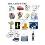 Solid Liquid Or Gas – Esl Worksheet By Merylfranco With Regard To Solid Liquid Gas Worksheet