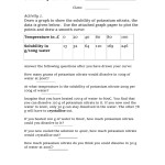 Solubility Graph Worksheet Answers Regarding Solubility Graph Worksheet Answers