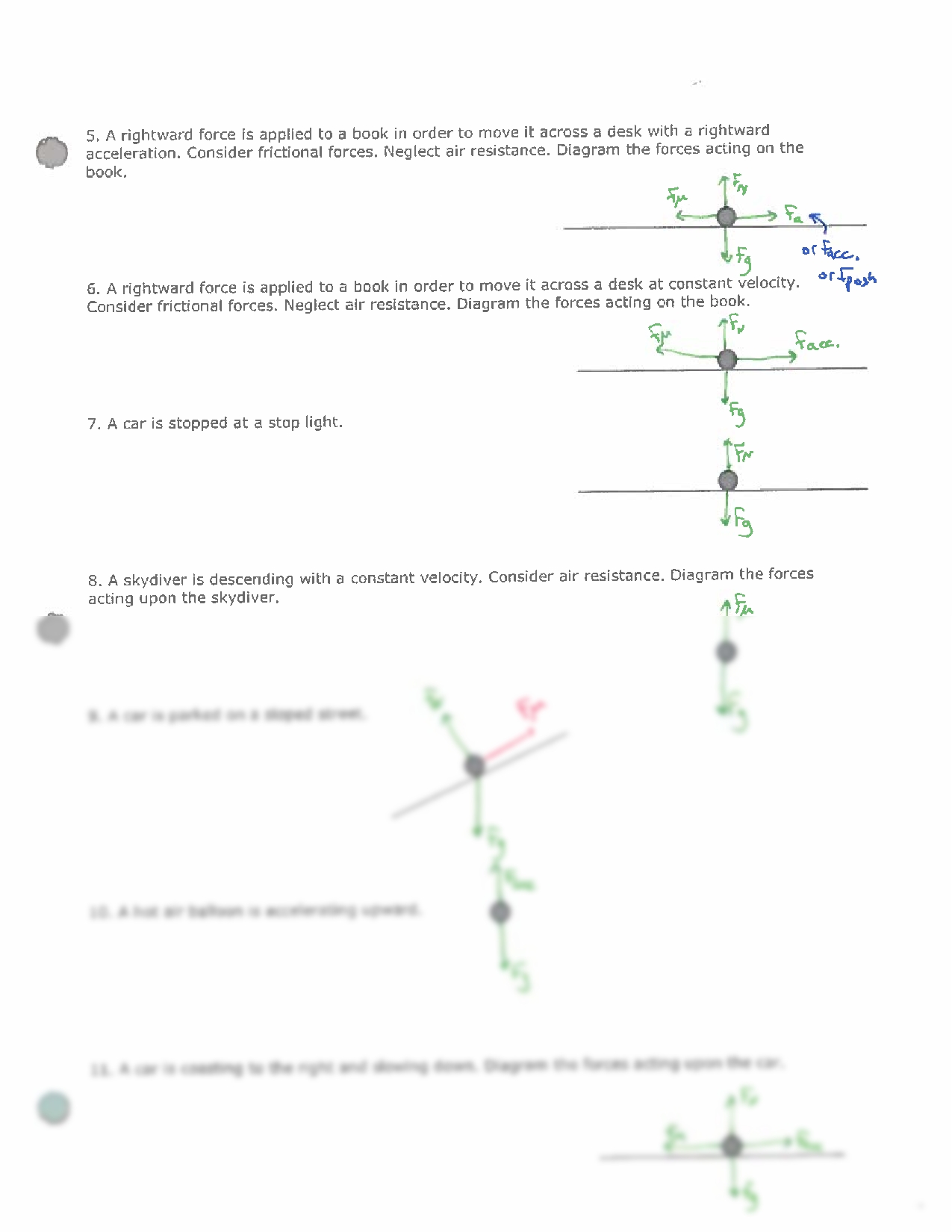 Solution: Free Body Diagram Worksheet With Answers - Studypool With Free Body Diagram Worksheet Answers