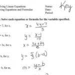 Solve Literal Equations Worksheet Regarding Solve Literal Equations Worksheet