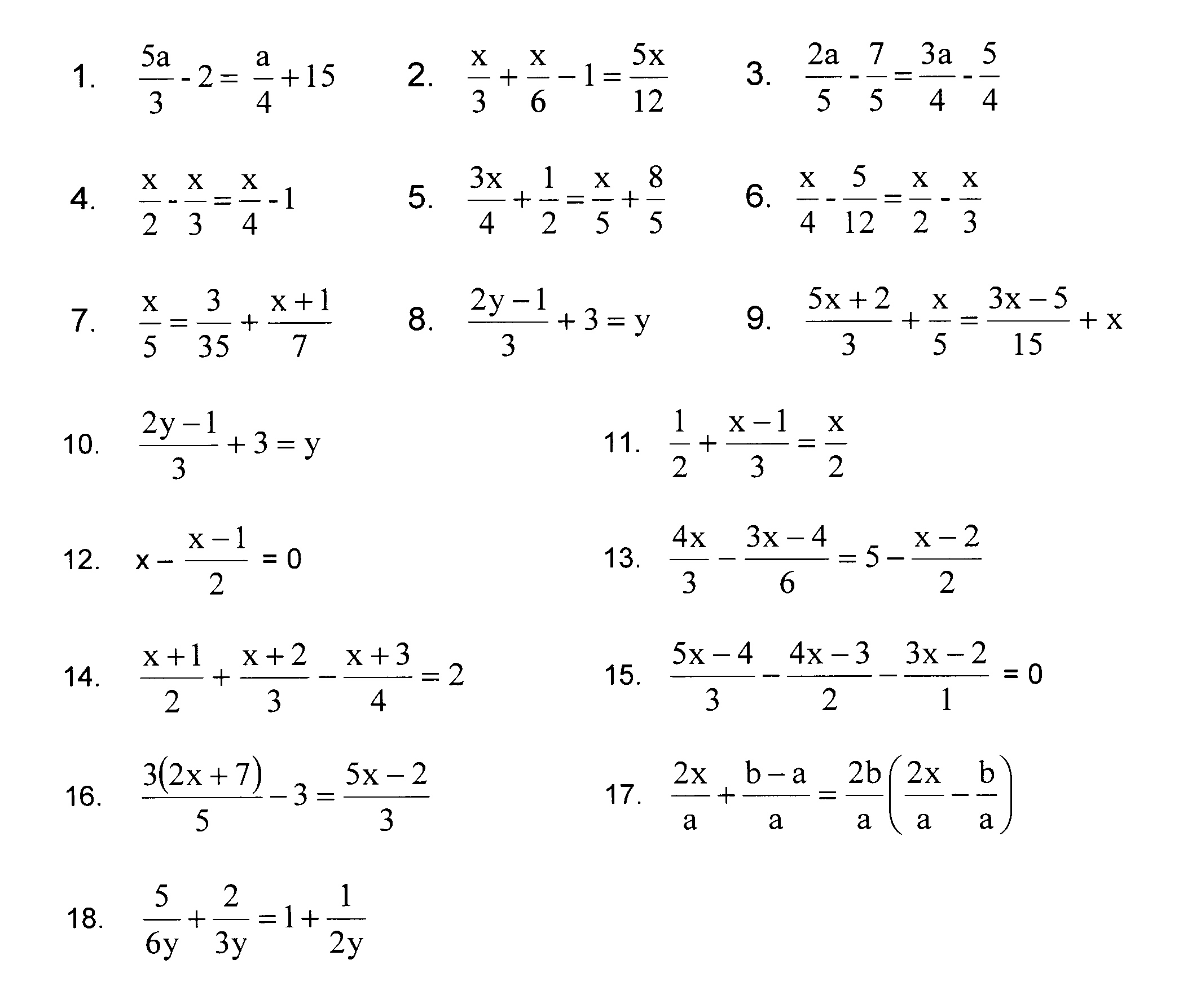 Solving Linear Equations Review Worksheet Pdf - Solving Multistep Within Linear Equation Worksheet With Answers