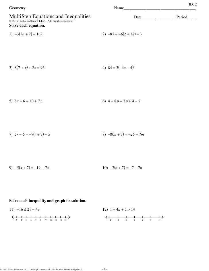Solving Linear Equations Worksheet Pdf Kuta - Kidsworksheetfun With Solving Equations Worksheet Pdf