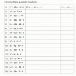 Solving Quadratic Equations By Factoring Worksheet — Db-Excel throughout Solving Quadratic Equations Worksheet