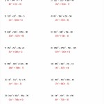 Solving Quadratic Equationsfactoring Worksheet Answers — Db Excel With Solve By Factoring Worksheet