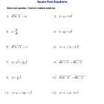 Solving Square Root Equations Worksheet Answer Key Thekidsworksheet With Regard To Solving Square Root Equations Worksheet