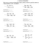Solving Systems Of Equations By Elimination Worksheet Answers With Work — Db Excel Within Systems Of Equations Elimination Worksheet