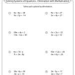 Solving Systems Of Equations By Elimination Worksheets – Math Monks Regarding Systems Of Equations Elimination Worksheet