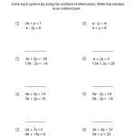Solving Systems Of Equations By Elimination Worksheets – Math Monks With Regard To Solving Linear Equations Worksheet Pdf