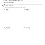 Solving Systems Of Equations By Substitution Worksheet Pdf — Db Excel With Solving Equations Worksheet Pdf