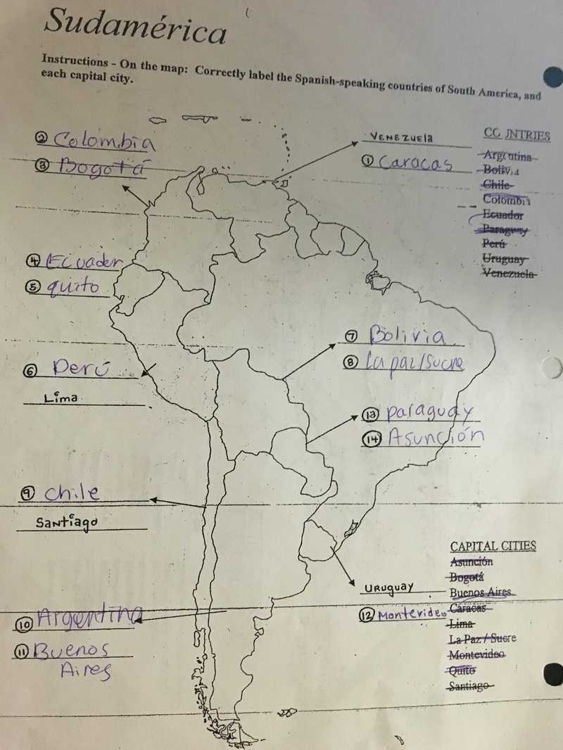 Spanish Speaking Countries Map Worksheet within Spanish Speaking Countries Map Worksheet