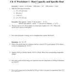 Specific Heat Worksheet Answers Intended For Specific Heat Worksheet Answer Key