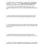 Specificheatworksheet 1 For Calculating Specific Heat Worksheet