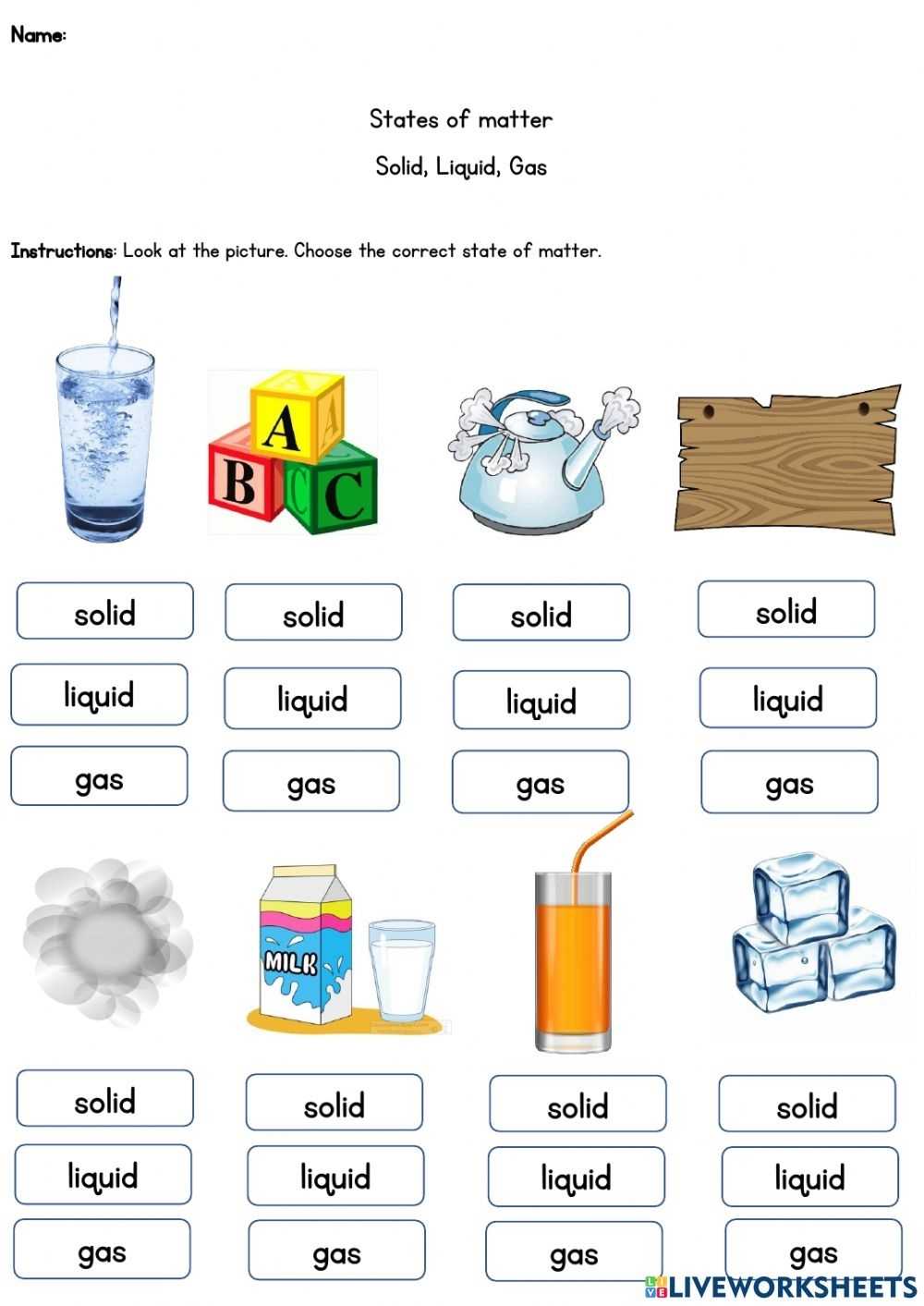 States Of Matter Online Pdf Worksheet inside State Of Matter Worksheet