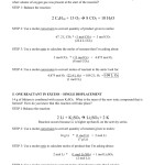 Stoichiometry Worksheet With Answers in Worksheet For Basic Stoichiometry Answer