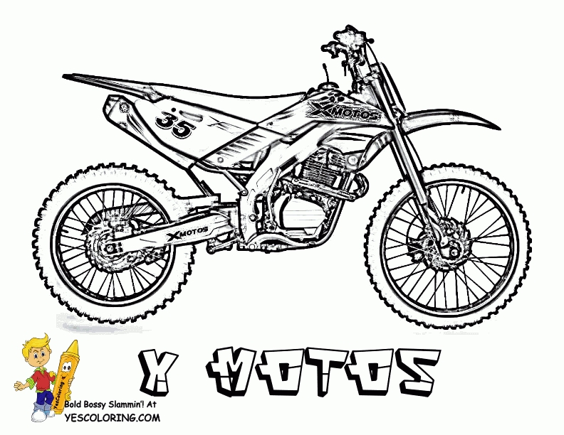 Stupendous Dirtbike Coloring Pictures | Yescoloring | Free | Atv in Dirt The Movie Worksheet