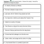Subject And Predicate Exercises For Grade 3 - Exercise Poster regarding Subject And Predicate Worksheet