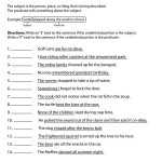 Subject And Predicate Practice Worksheets | 99Worksheets within Subject Predicate Worksheet Pdf