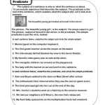 Subject And Predicate Worksheets Within Complete Subject And Predicate Worksheet
