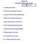 Subjects And Predicates Worksheet Intended For Subject And Predicate Worksheet