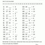 Subtraction For Kids 2Nd Grade In Algebra 2 Worksheet Pdf