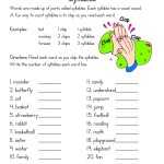 Syllables Words – Driverlayer Search Engine Within Syllable Worksheet For Kindergarten