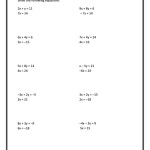Systems Of Equations – Substitution Method Worksheet With Answers With Systems Of Equations Review Worksheet