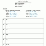 Temperature Conversion Worksheet With Temperature Conversion Worksheet Answers