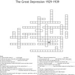 The Great Depression 19291939 Crossword Word — Db Excel With Regard To The Great Depression Worksheet