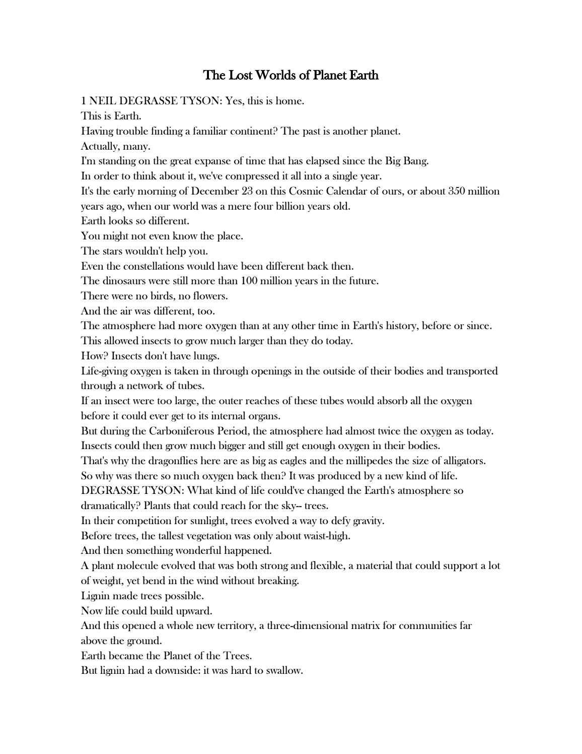 The Lost Worlds Of Planet Earth (Episode 9) - Cosmos By Carlos Andrés Marín - Issuu Pertaining To Cosmos Episode 1 Worksheet Answers