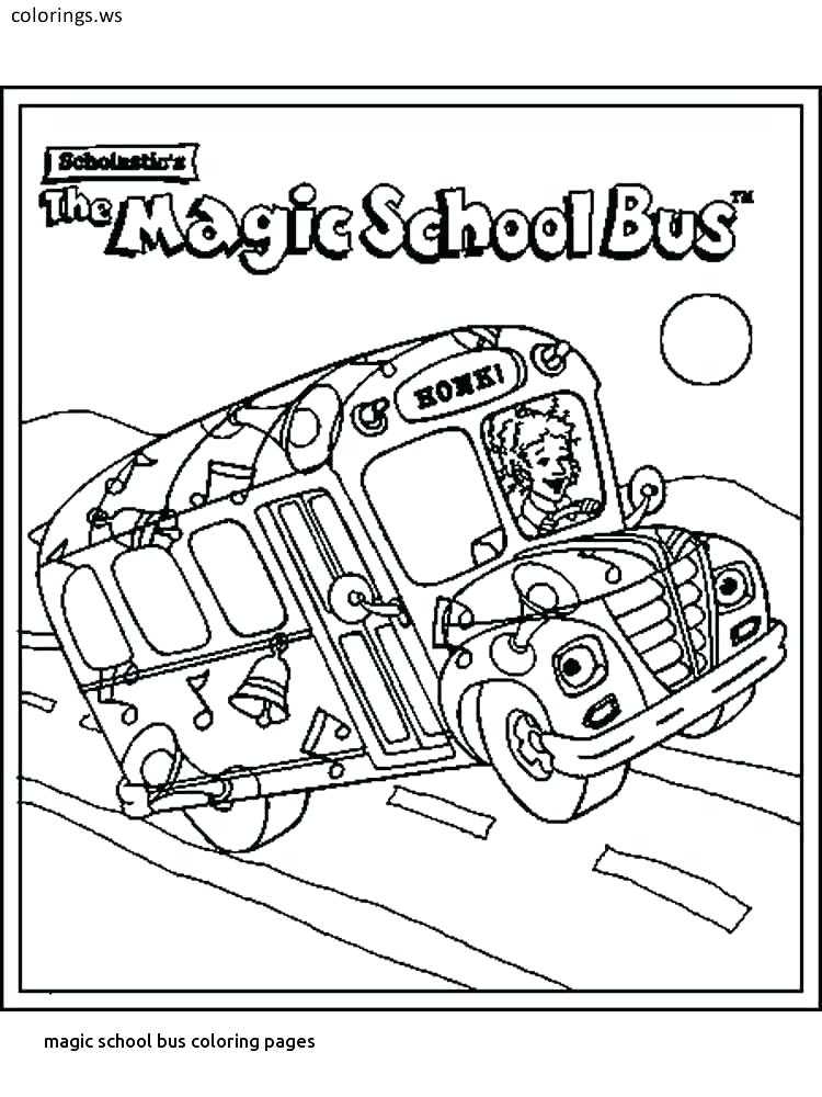 The Magic School Bus Adventure Colouring Image for Magic School Bus Worksheet