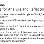 The Martian Questions For Analysis And Reflection – Ms. Feldmann'S Class With The Martian Movie Worksheet