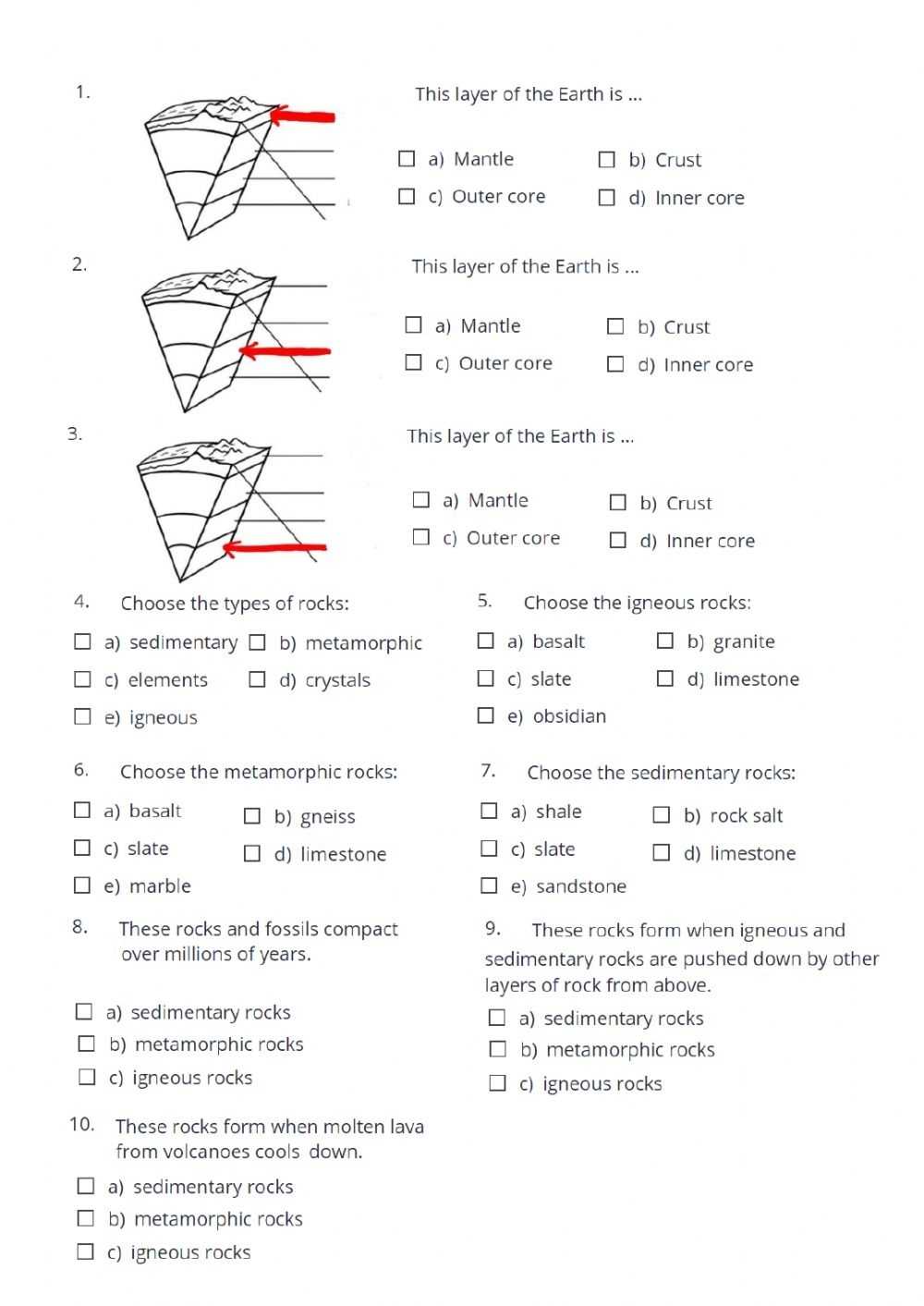 The Rock Cycle Worksheet Answer Key - Greenica for Rock Cycle Worksheet Answers