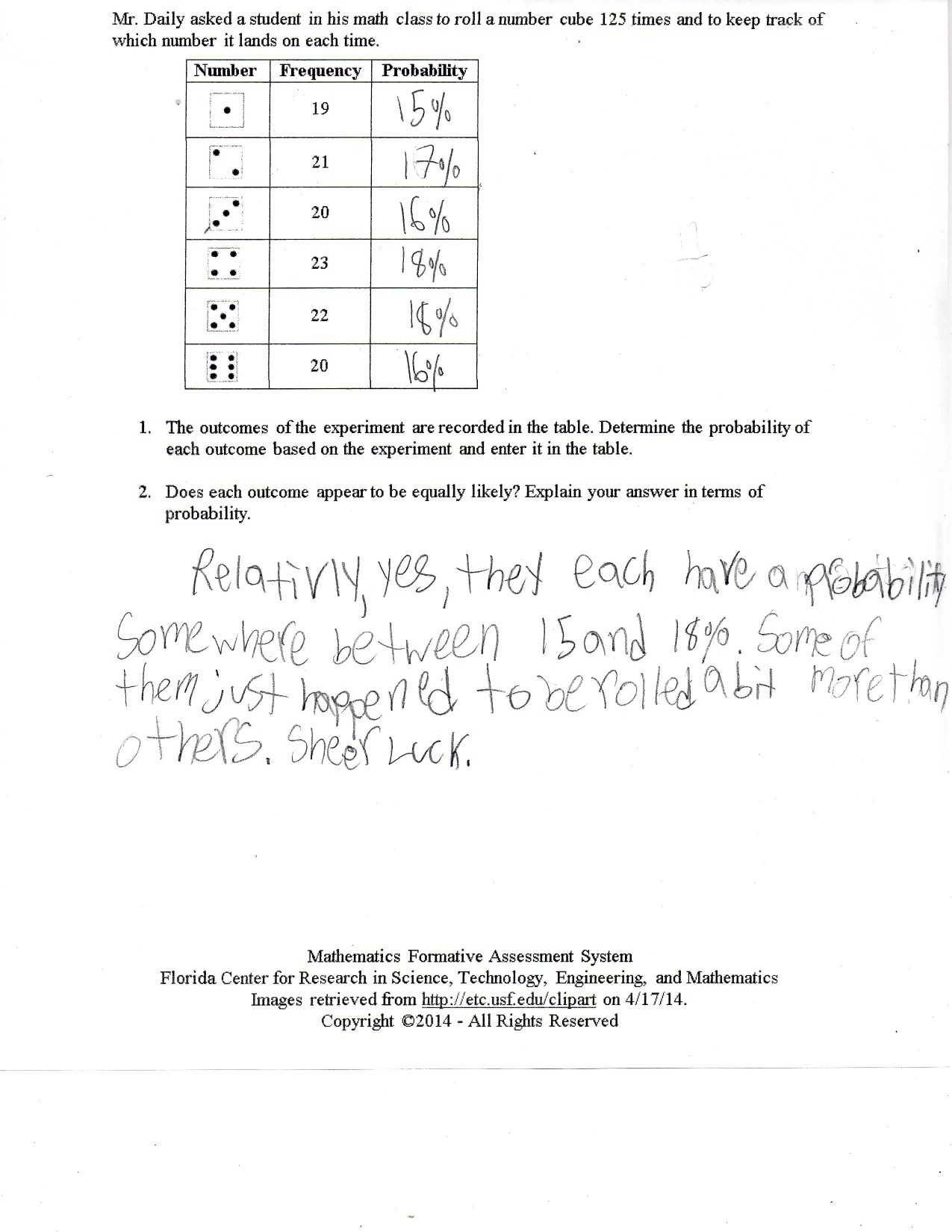 Theoretical And Experimental Probability Worksheet 7Th Grade — Db-Excel pertaining to Probability Worksheet With Answers
