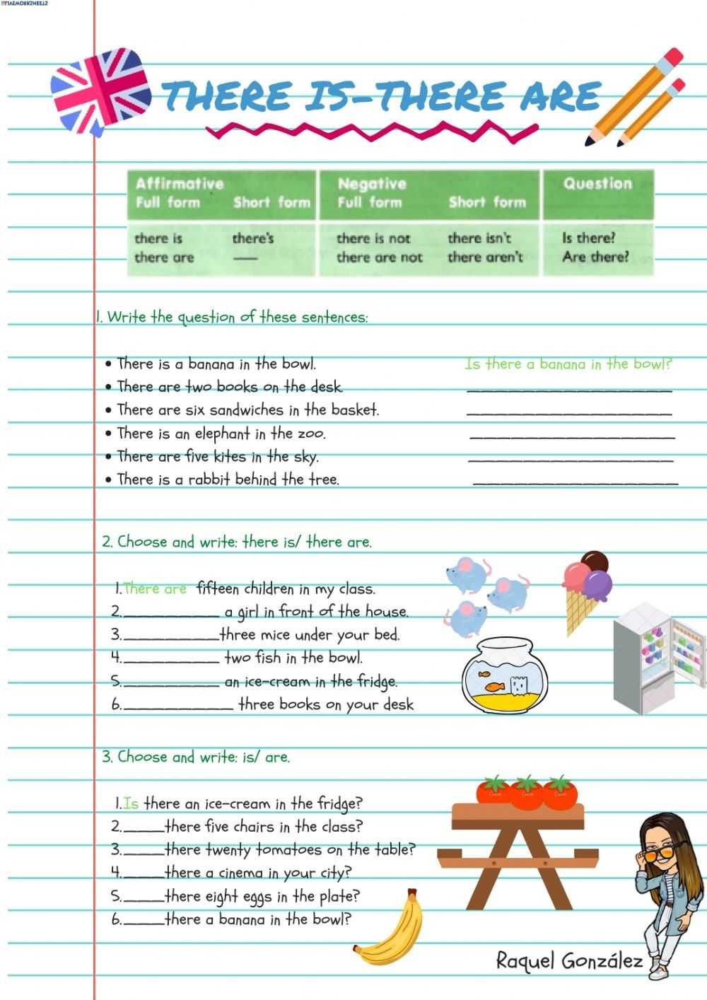 There Is- There Are Activity For Quinto Sexto De Primaria with There Is There Are Worksheet