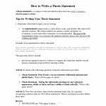 Thesis Statement Worksheet High School | Worksheet For Kindergarten For Thesis Statement Practice Worksheet