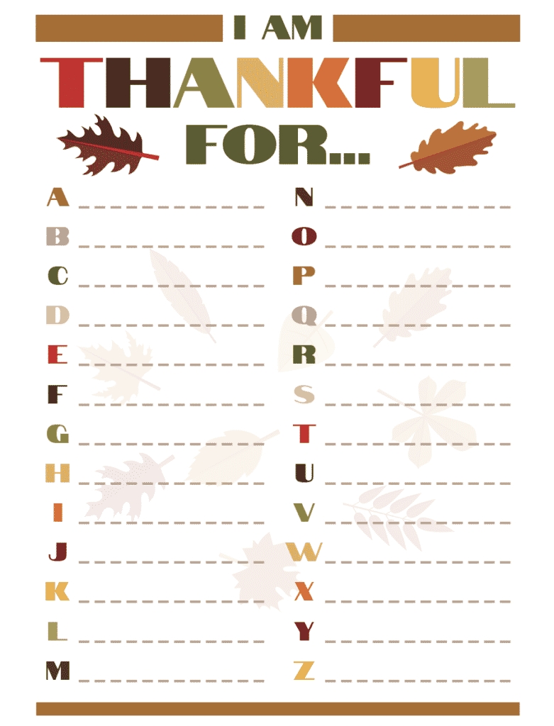 Things To Be Thankful For - Thanksgiving Activity Sheet Pertaining To I Am Thankful For Worksheet